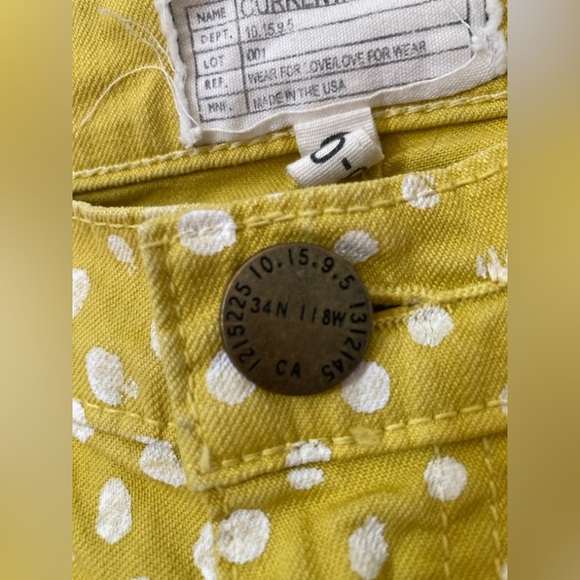 Current/Elliott Stiletto Lemongrass polka dot size 28 - Picture 7 of 9